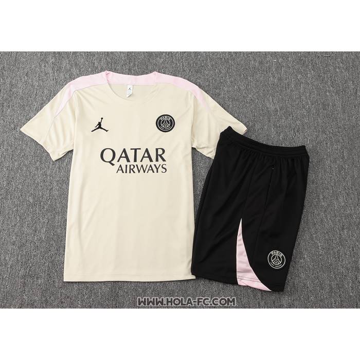 Chandal del Paris Saint-Germain Jordan 2024-2025 Manga Corta Amarillo - Pantalon Corto